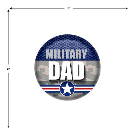 Beistle 2" Camouflage Military Dad Buttons, 6ct.